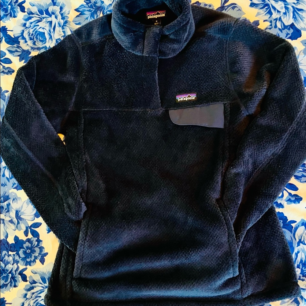 Patagonia Women's Re-Tool Snap-T® Fleece Pullover (M) - navy, NWOT
